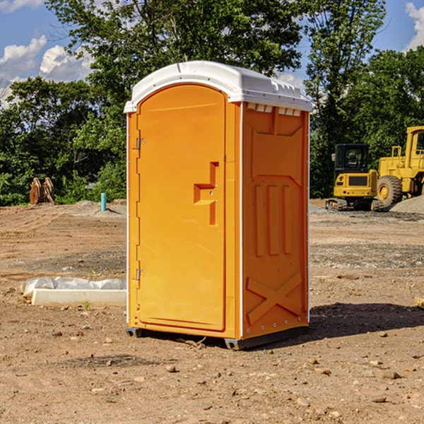 can i customize the exterior of the portable restrooms with my event logo or branding in Romulus NY